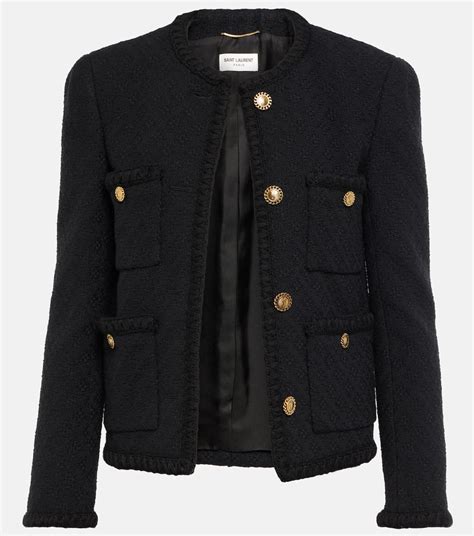 yves saint laurent wind jacket|saint laurent tweed jacket.